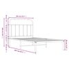 vidaXL Bettgestell mit Kopfteil Metall Wei&szlig; 100x200 cm