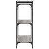 vidaXL B&uuml;cherregal 3 B&ouml;den Grau Sonoma 80x30x86 cm Holzwerkstoff
