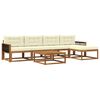 vidaXL Outdoor-Sofagarnitur 6 stk. Natur und Creme