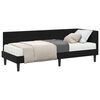 vidaXL Eckbettgestell mit Matratze mit Kopfteil 2 pcs Schwarz Samt