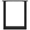 vidaXL Couchtischbeine U-Form 2 Stk. Schwarz 28x(42-43) cm Stahl