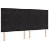 vidaXL Kopfteil Schwarz 200 cm Samt