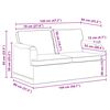 vidaXL Sofa 120cm 2 pcs Blau Metall