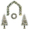 vidaXL Mini-Weihnachtsbaum-Set 120 cm 275 LEDs Warmes Wei&szlig; PVC