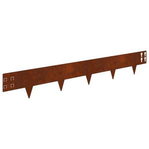 vidaXL Raseneinfassung 30 stk. 100 x 15 cm Stahl Rostig