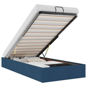vidaXL Ottoman-Bett ohne Matratze Blau 80x200 cm Stoff