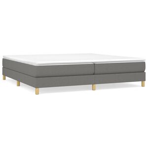 vidaXL Boxspringbettgestell Dunkelgrau 200x200 cm Stoff