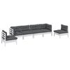 vidaXL 6-tlg. Garten-Lounge-Set mit Kissen Kiefer Massivholz