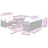 vidaXL Gartensofa-set 10 pcs Schwarz Poly-Rattan