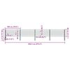vidaXL Zaunelement mit Pfosten Eisen 694,5 x 80 cm Gr&uuml;n