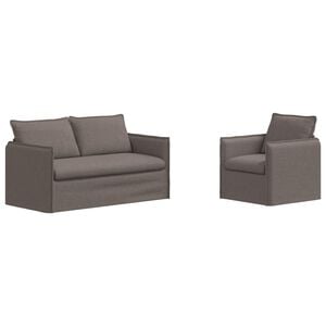vidaXL Sofa 2 pcs Taupe