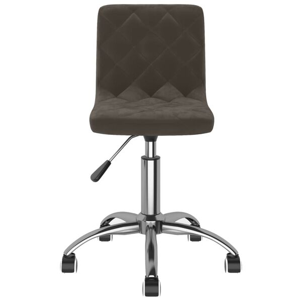 vidaXL Esszimmerst&uuml;hle 6 Stk. Drehbar Dunkelgrau Samt