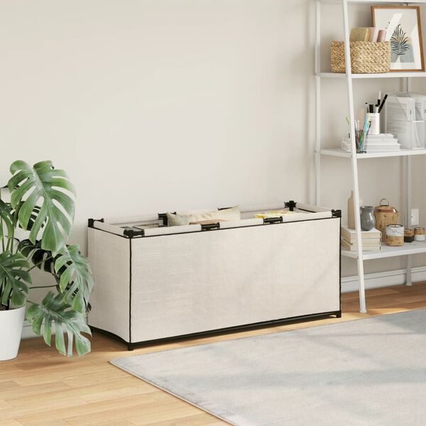 vidaXL Aufbewahrungsbox Creme 105x34,5x45 cm Stoff