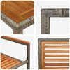 vidaXL Garten Essgruppe 5 pcs Grau und Braun Poly-Rattan