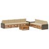 vidaXL Outdoor-Sofagarnitur 8 stk. Natur und Beige Polyester