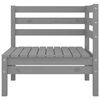 vidaXL 6-tlg. Garten-Lounge-Set Grau Kiefer Massivholz
