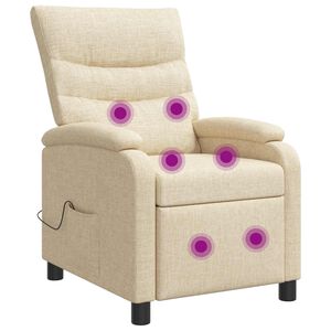 vidaXL Massage Relaxsessel Creme Stoff