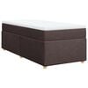 vidaXL Boxspringbett mit Matratze Dunkelbraun 100x200 cm Stoff