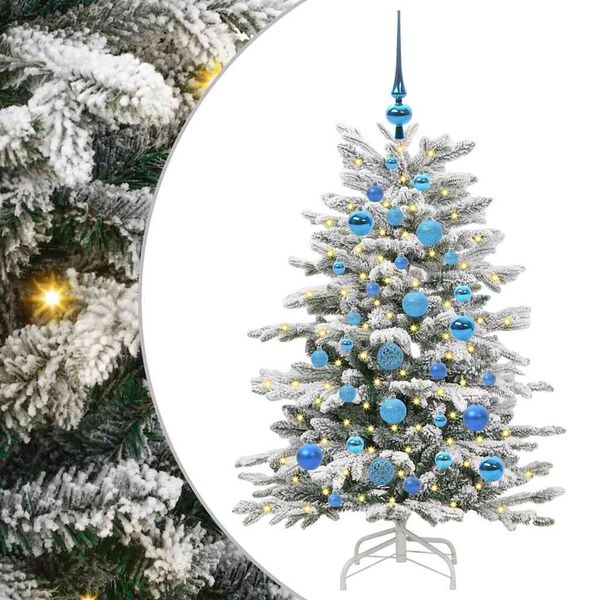 vidaXL K&uuml;nstlicher klappbarer Weihnachtsbaum Wei&szlig; 120 cm PE und PVC