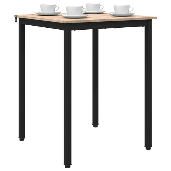 vidaXL Esstisch Natur 70 x 70 x 75 cm Massives Kiefernholz