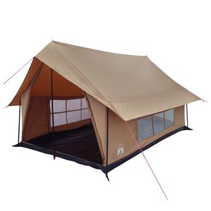 vidaXL H&uuml;tten-Zelt Braun 340 x 246 x 210 cm Polybaumwolle