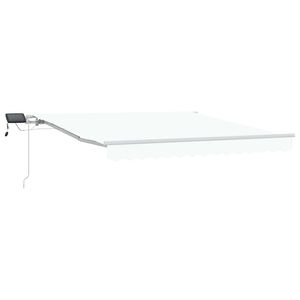 vidaXL Ausziehbare Markise Wei&szlig; 350 x 250 cm Stoff und Aluminium