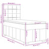 vidaXL Boxspringbett mit Matratze Creme 90x200 cm Stoff