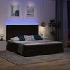 vidaXL Bett mit Stauraum und LED mit LED Schwarz 160 x 200 cm Samt