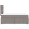 vidaXL Boxspringbett mit Matratze Taupe 120x190 cm Stoff