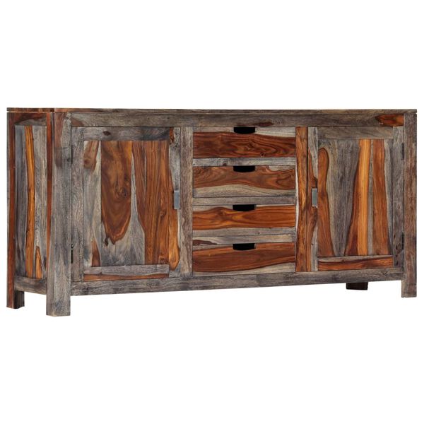 vidaXL Sideboard Grau 160x40x75 cm Massivholz Akazie