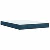 vidaXL Boxspringbett mit Matratze Dunkelblau 140x200 cm Samt