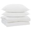 vidaXL Bettdecke mit Kissen 3 pcs Wei&szlig; Mikrofaser