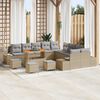 vidaXL Garten-Sofa-Set mit Kissen mit Kissen 13 pcs Beige und Hellgrau