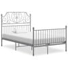 vidaXL Bettgestell Grau Metall 120x200 cm