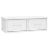 vidaXL Wand-Schubladenregal Hochglanz-Wei&szlig; 60x26x18,5 cm Holzwerkstoff