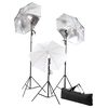 vidaXL Fotostudio-Set mit Leuchten, Schirmen, Hintergrund, Reflektor