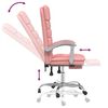 vidaXL Bürostuhl mit Massagefunktion Rosa Kunstleder