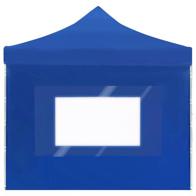 vidaXL Profi-Partyzelt Faltbar mit Wänden Aluminium 6×3m Blau