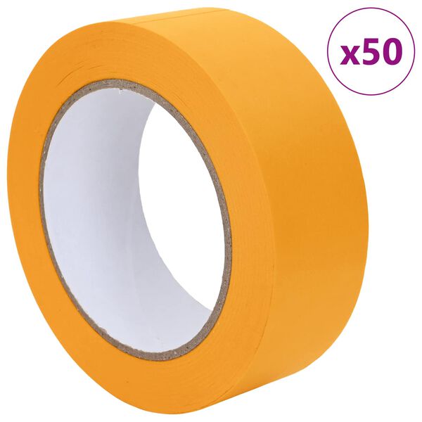 vidaXL Malerklebeb&auml;nder 50 pcs Gelb 38mm x 50m Papier