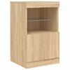 vidaXL Sideboard mit LED-Leuchten Sonoma-Eiche 123x37x67 cm