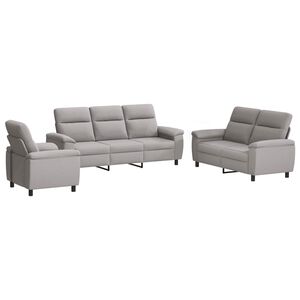 vidaXL Sofa-Set 3 pcs Wolkengrau Stoff