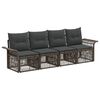 vidaXL Gartensofa-set 4 Stk. Grau Poly-Rattan