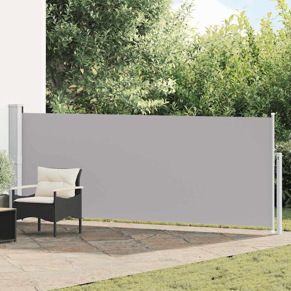 vidaXL Ausziehbare Seitenmarkise 140&times;500 cm Grau