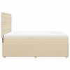 vidaXL Boxspringbett mit Matratze Creme 140x200 cm Stoff