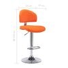 vidaXL Barhocker 2 Stk. Orange Kunstleder