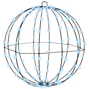 vidaXL Ball Kaltwei&szlig; 40 x 40 x 42 cm Metall 120 LEDs