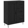 vidaXL Highboard Schwarz Eichen-Optik 69,5 x 34 x 180 cm Holzwerkstoff