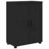 vidaXL Badezimmerschrank mit Speicher mit T&uuml;r Schwarz 60 x 35 x 80 cm