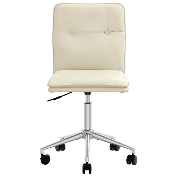 vidaXL Esszimmerstuhl Creme Kunstleder