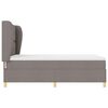 vidaXL Boxspringbett mit Matratze Dunkelgrau 90x190 cm Taupe Stoff